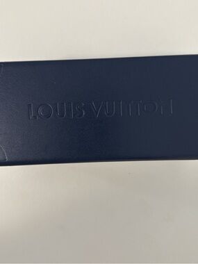 Louis Vuitton Navy Embossed Leatherette Box Sleeve